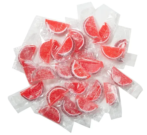 Vista 13 de Boston Fruit Slice - Dulces gomosos gourmet envueltos individualmente, caja de 1 libra (sandía)