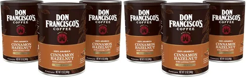 Vista 9 de Don Francisco's Coffee Cinnamon Hazelnut Flavored; Sabor de Canela y Avellana, 100% café Arábica, molido (3 latas de 12 oz)