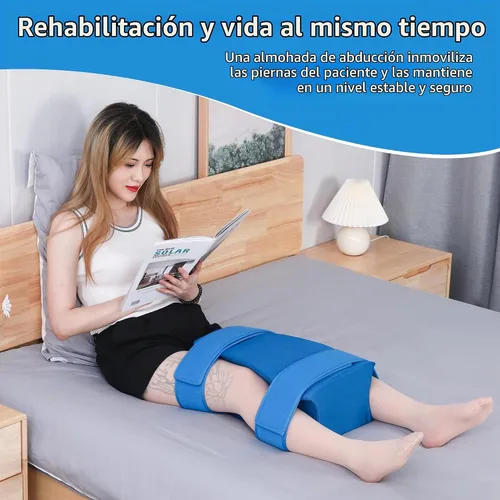Vista 5 de TYYIHUA Almohada de abducción de cadera - Almohada de cirugía de cadera con funda de almohada - Almohada de espuma cómoda para cirugía de reemplazo