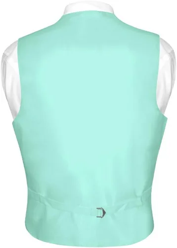Vista 2 de Conjunto de chaleco de vestir y corbata para hombre, color turquesa y azul aguamarina, Turques, aqua, azul