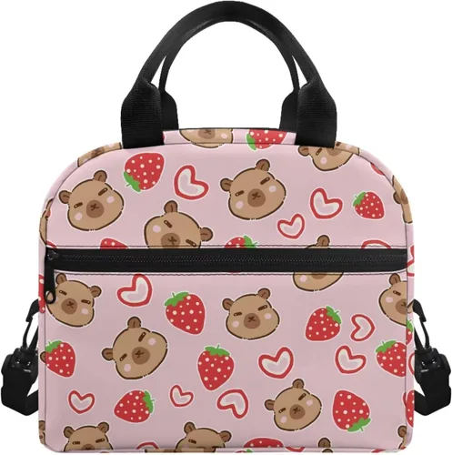 Vista 31 de doginthehole Bolsa de almuerzo portátil de teñido anudado azul, bolsa de almuerzo, organizador reutilizable, hielera para adultos, al aire libre
