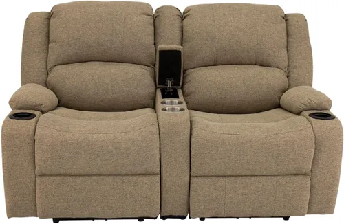 Vista 2 de RecPro Charles Powered RV Wall Hugger Reclinable Loveseat Avena de 64