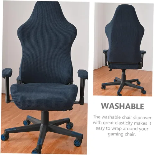 Vista 8 de BESPORTBLE Juego de 3 juegos de funda protectora para silla de juegos, funda de elastano lavable, funda elástica para silla, fundas de asiento