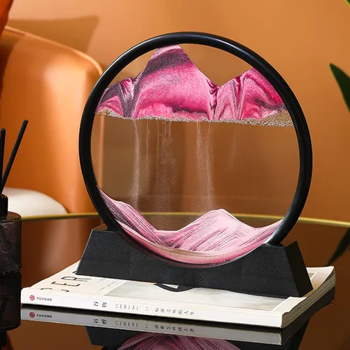Vista 6 de YKW Arte 3D de arena en movimiento de mar profundo, relajante paisaje de arena cinética para decoración para cualquier hogar, escritorio de oficina
