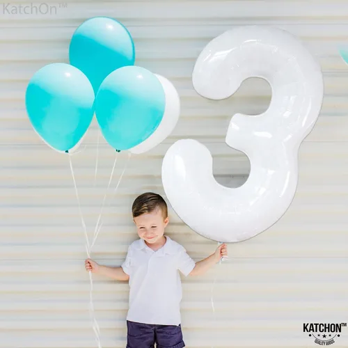 Vista 1023 de KatchOn Globo negro del número 1 de 40 pulgadas, globo de feliz cumpleaños Large Mylar Number One Balloon for 1st Birthday Decorations, Foil