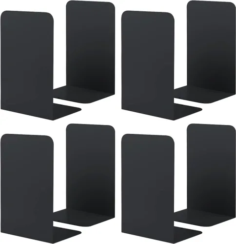 Vista 8 de Honagu Sujetalibros para estantes, hogar, oficina, tapón de metal para libros, soportes de metal para sujetalibros, sujetalibros decorativos