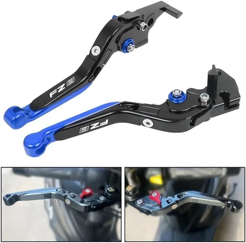 Vista 2 de Clutch Brake Lever Motorcycle CNC Aluminum Folding Brake Clutch Levers Adjustable Handle Bar for FZ-8 2011-2015