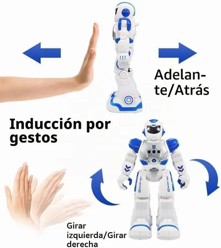 Vista 3 de Robot de control remoto para niños, sensor de gestos intelectuales, robots programables con controlador infrarrojo, juguetes de educación temprana