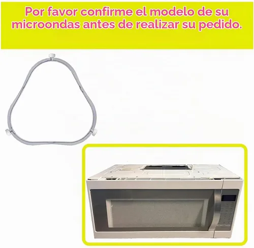 Vista 6 de Anillo de soporte para plato giratorio de microondas W11252182 de 7.48 pulgadas, pieza de repuesto de soporte de bandeja de vidrio, apto