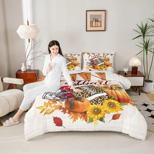 Vista 25 de Lindo juego de edredón de murciélago tamaño Queen con diseño de animales de Feliz Halloween, 3 piezas para decoración de habitación de niños