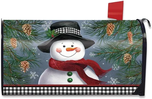 Vista 12 de Briarwood Lane Funda para buzón de invierno con muñeco de nieve y Amigo de muñeco