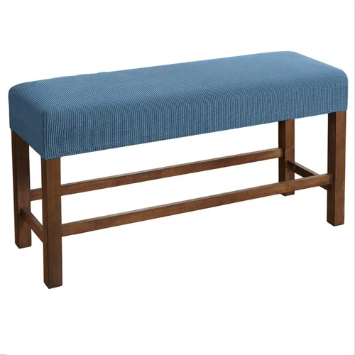 Vista 9 de Fundas rectangulares elásticas para banco y sillas de comedor, tela jacquard suave, extraíble y lavable, protector de asiento antipolvo para sala