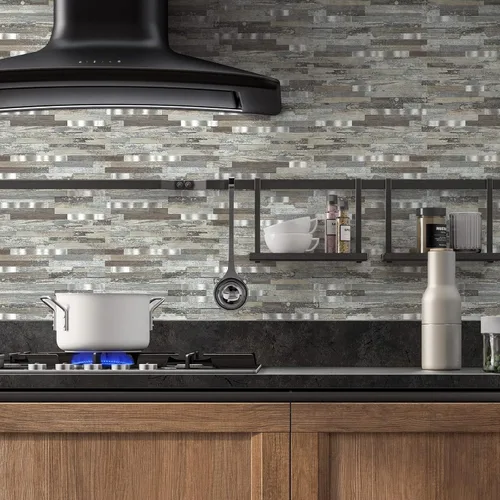 Vista 7 de 10 Piezas de Azulejos de Mosaico de PVC para Despegar y Pegar, para Salpicaduras de Cocina, Etc