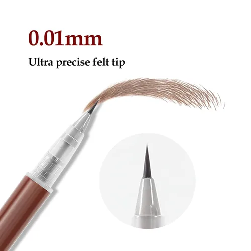 Vista 2 de Boobeen 3 bolígrafos líquidos para cejas, punta de precisión de 0.000 in, lápiz de relleno de cejas que crea maquillaje natural de cejas de larga
