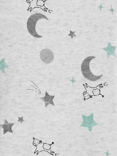 Vista 4 de Simple Joys by Carters - Pijama de algodón con pies ajustados para niños pequeños y bebés paquete de 3