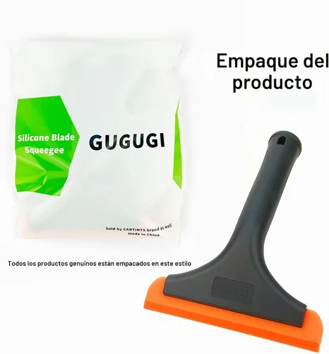 Vista 2 de Escobilla de silicona súper flexible, hoja de agua automática, limpiador de agua, escobilla de ducha, hoja de 5.9 pulgadas y mango largo de 7.5 Negro