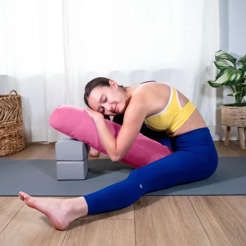 Vista 137 de Sol Living Almohada de yoga rectangular para meditación, accesorios de meditación de algodón, almohada de meditación restaurativa de yoga, almohada