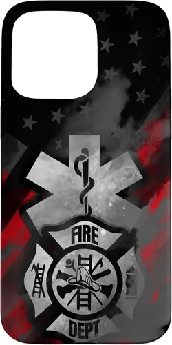 Vista 31 de EMT EMS Firefighter Red Smoke Line USA American Flag Case for iPhone 17