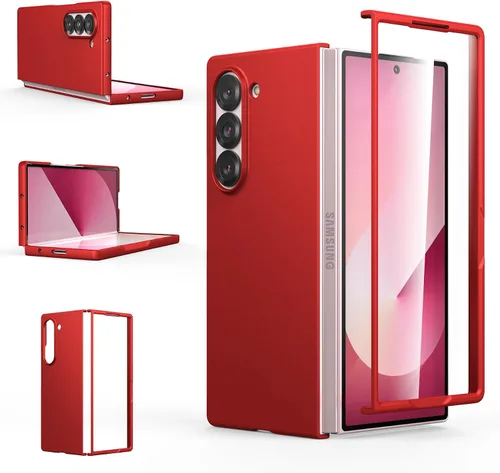 Vista 11 de Foluu Funda Slim Fit para Samsung Galaxy Z Fold 5, con protector de pantalla frontal integrado, cubierta protectora de PC mate ultradelgada para Z
