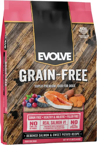 Vista 18 de Evolve Alimento seco para perros con receta de pollo deshuesado sin granos, batata y bayas, 4 libras.
