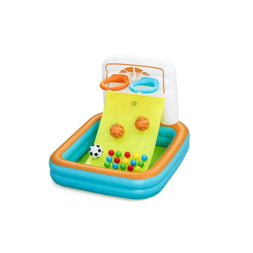 Vista 3 de Bestway Piscina Hinchable Infantil Juegos Canastas con Pelotas y Bolas 120x107x84 cm +2 Años Jardin 52728