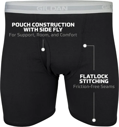Vista 3 de Gildan Calzoncillos tipo bóxer para hombre, paquete múltiple