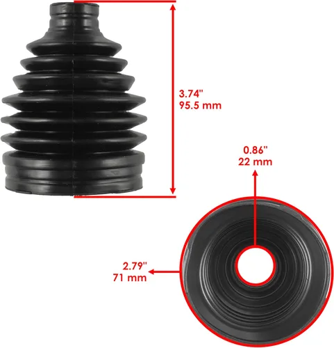 Vista 3 de Caltric Kit de arranque CV exterior e interior de 2 ejes delanteros compatible con Yamaha Grizzly 700 YFM700 4X4 2009-2015