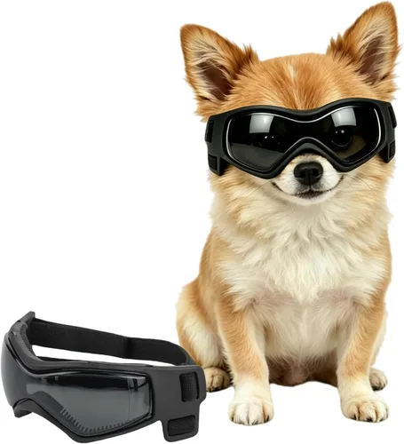 Vista 8 de Antiparras anteojos de sol para gatos o perros pequeños, Negro Negro clásico