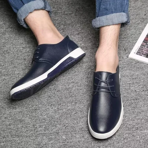 Vista 7 de BSROT Zapatos Oxford casuales para hombre, zapatos de vestir con cordones, cómodos zapatos deportivos de moda