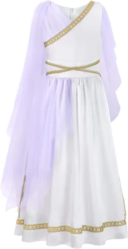 Vista 2 de ReliBeauty Disfraz de diosa griega para niños con diadema