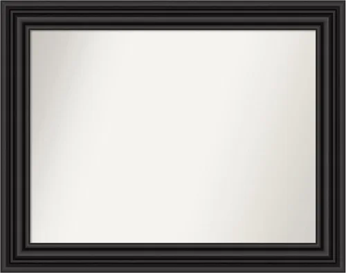 Vista 12 de Amanti Art Espejo personalizado, espejo de baño negro puente, espejo de pared o espejo de tocador de baño sobre el fregadero (26 x 26 pulgadas)