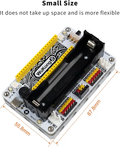 Vista 6 de ELECFREAKS Wukong2040 Adaptador de placa de expansión para Raspberry Pi Pico Breakout Board con zumbador/luces arcoíris/interfaz de motor/expansión