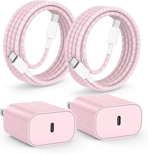 Vista 30 de Hzevn Bloque de cargador de pared rápida USB C de 60 W para teléfonos Galaxy S26 Android, paquete de 3 adaptadores de cargador súper rápido
