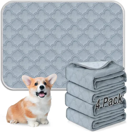 Vista 48 de FunFurry Forro lavable para jaula de conejillo de indias, paquete de 4 almohadillas reutilizables y lavables, ropa de cama impermeable para Azul