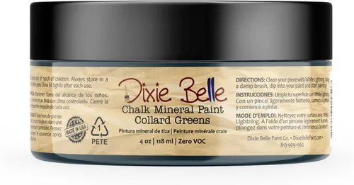 Vista 375 de Pintura para muebles con acabado de tiza Dixie Belle Paint Company - Amatista (4oz) - Pintura mineral de tiza chic púrpura profundo mate