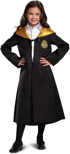 Vista 3 de Capa de Harry Potter, túnica oficial de Hogwarts Wizarding World, accesorio de vestir clásico para niños