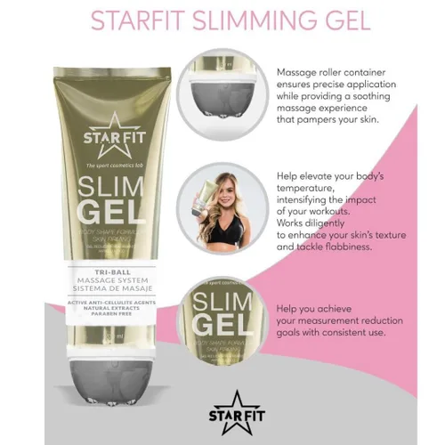 Vista 3 de Starfit Adelgazante (gel + masajeador) Potenciador de entrenamiento Ayuda a promover el agua, levantar y reafirmar el cuerpo de gel sérico