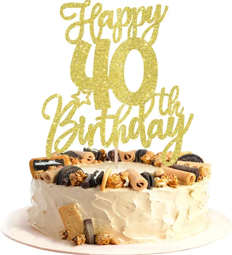 Vista 16 de 1 pieza de decoración para pastel de cumpleaños número 10 con purpurina y texto en inglés "Cheers to 10" Birthday Cake Pick Ten 10 Fabulous Cake
