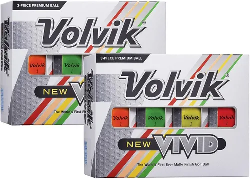 Vista 9 de Volvik Paquete de 3 pelotas de golf con acabado mate de alta calidad Vivid
