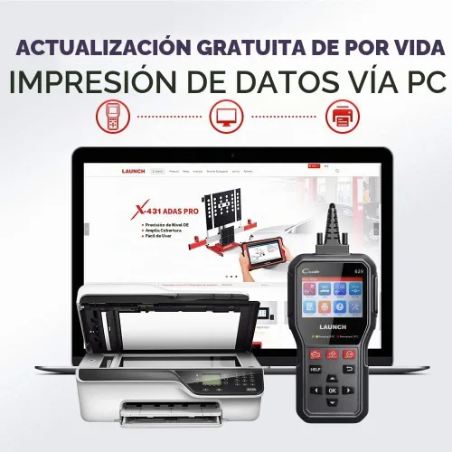 Vista 9 de Launch CR629 OBD2 escáner lector de código 2026 nueva herramienta de Negro