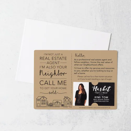 Vista 2 de I'm not just a Real Estate Agent, I'm also your Neighbor" Mailer Set Envelopes Included M2-M003