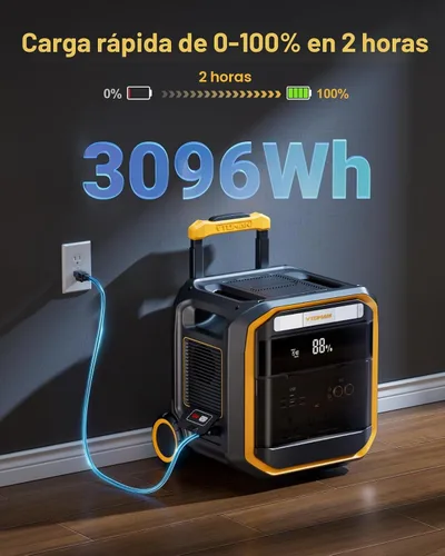 Vista 2 de VTOMAN Estación de energía portátil FlashSpeed Pro 3600, 3096Wh 3600W LFP