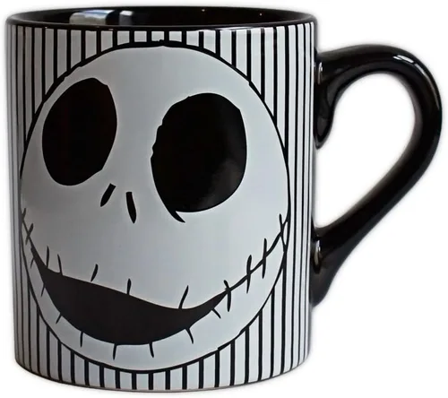 Vista 15 de Silver Buffalo Disney Nightmare Before Christmas Jack and Sally Misfit Love - Taza de cerámica con borde ancho, 16 onzas