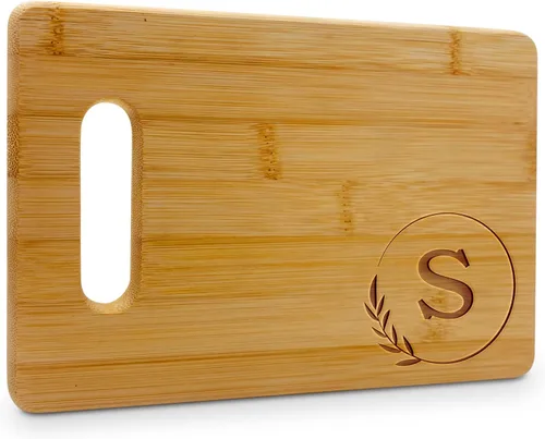 Vista 36 de On The Rox Tablas de cortar con monogramas, 9 x 12 pulgadas, tablero de bambú grabado personalizado de la A a la Z (A) – Tabla de cortar de madera