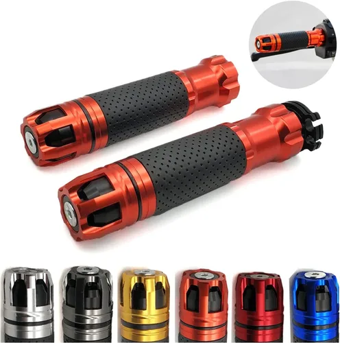 Vista 5 de Agarres universales para manillar de motocicleta CNC de 22 0.945 in, extremos de manillar para Yamaha FZ6 FAZER FZ8 XJ6 Diversion XSR TDM 700 900 MT
