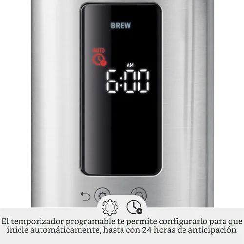 Vista 8 de Breville Máquina de café de goteo Luxe BDC415BTR, trufa negra, jarra de vidrio