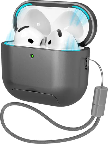 Vista 14 de Funda AirPods Pro de 2ª/1ª generación con kit de limpieza (HaloLock), soporte ajustable antideslizante, revestimiento antihuellas y precisión