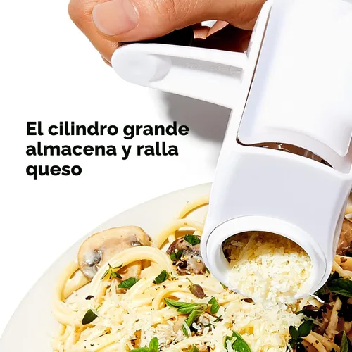 Vista 3 de OXO Good Grips Rallador rotativo, Color blanco