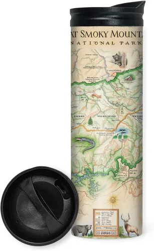 Vista 35 de Xplorer Maps 1000 Islands Map - Vaso de viaje de 16 onzas con tapa resistente a derrames, vaso de café aislado al vacío de acero inoxidable