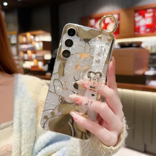Vista 2 de para Galaxy A05s Funda con Correa para Muñeca y Soporte de Patada, Cubierta Ultra Delgada con Patrón de Animales IMD, Protección a Prueba de Golpes